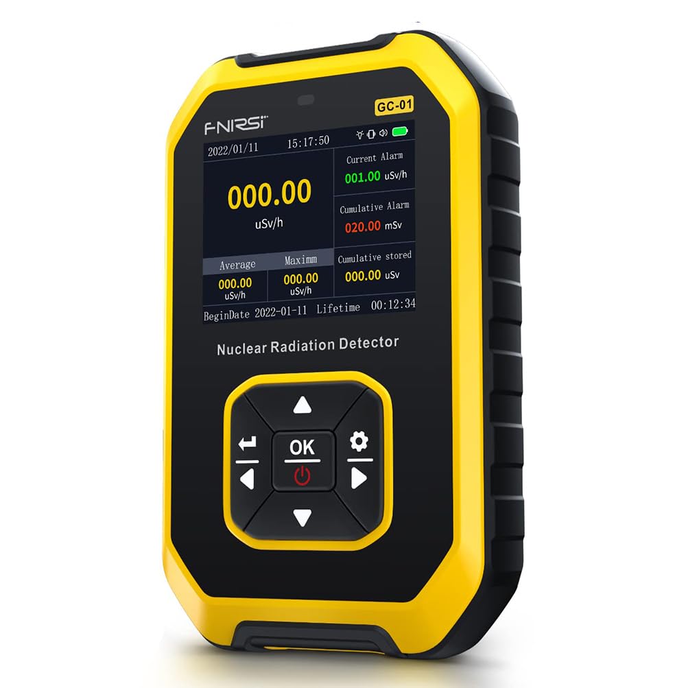 Rechargeable Geiger Counter Radiation Detector – Handheld Nuclear Dosimeter for Beta, Gamma, X-Ray | LCD Display, 5 Unit Switch | Portable Radiation Monitor for Home, Lab, Survival, Travel