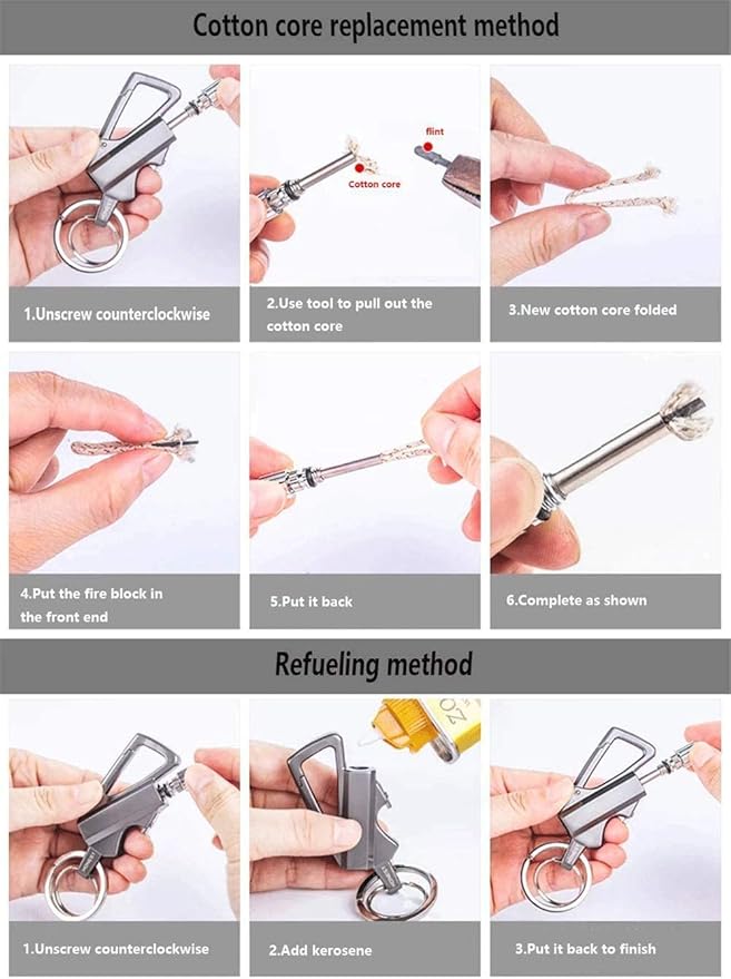 Reusable Waterproof Permanent Matchstick Fire Starter with Bottle Opener – Metal Keychain Lighter for Camping, Hiking, Survival, and Hunting