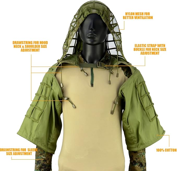 Ghillie Suits Foundation, Tactical Sniper Coats/Viper Hoods