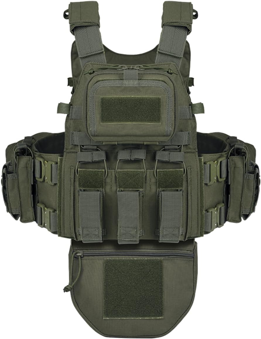 Military Tactical Outdoor Vest – Multifunctional Modular MOLLE Vest with Durable Metal Buckles for Hunting, Airsoft, and Outdoor Activities