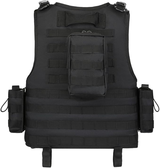Adjustable Military Tactical Vest S-XXL – Durable 900D Nylon with Modular Pouches for Magazines, Maps, Flashlights, and Medic Supplies
