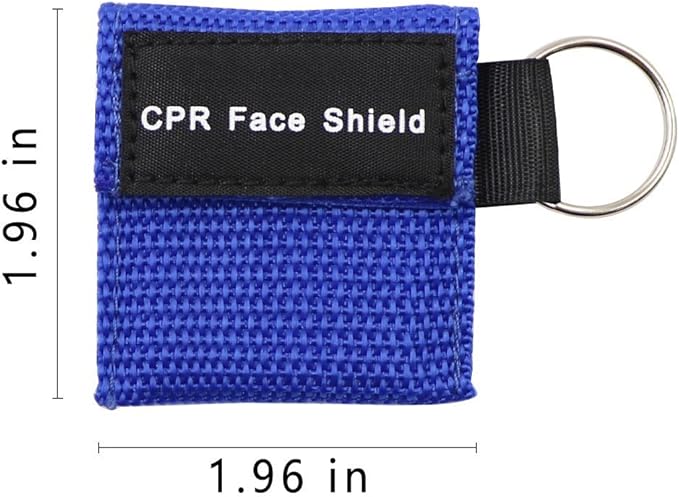 CPR Face Shield Keychain – 100 Pack Disposable Barrier Masks with One-Way Valve | First Aid & EDC