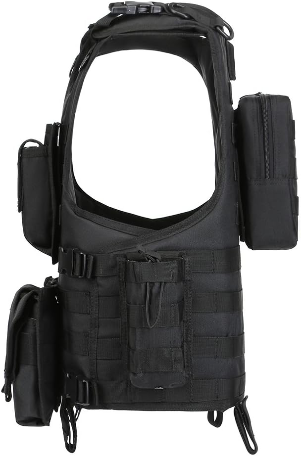 Adjustable Military Tactical Vest S-XXL – Durable 900D Nylon with Modular Pouches for Magazines, Maps, Flashlights, and Medic Supplies
