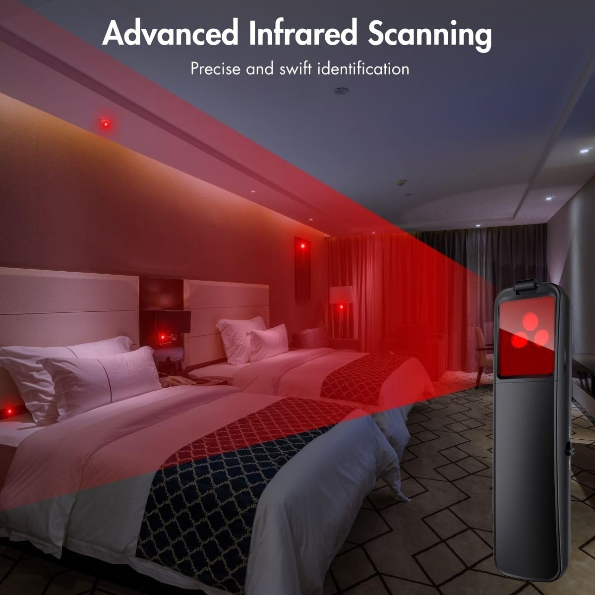 Upgraded Hidden Camera Detector - 8th Gen Anti-Spy RF Signal Detector, GPS Tracker & Bug Detector, Portable Wireless Signal Finder for Hotel, Travel, Home, Office Security