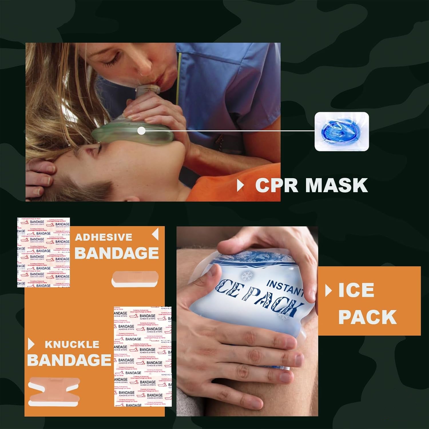 174-Piece Survival Kit with First Aid Supplies – Tactical IFAK Emergency Survival Gear with MOLLE System, Medical Supplies, and Essential Tools for Camping, Hunting, Hiking, Fishing, Car, and Outdoor Adventures