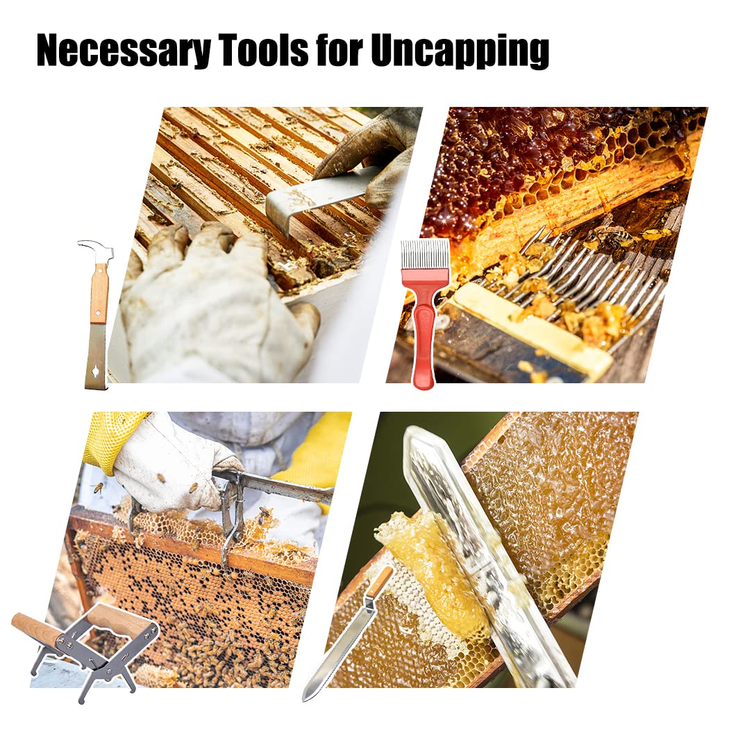 10-Frame Beehive Starter Kit with Wax-Coated Bee Boxes, Frames & Beekeeping Tools – Complete Beekeeping Supplies Kit with Veil, Smoker, and Hive Tool for Beginners