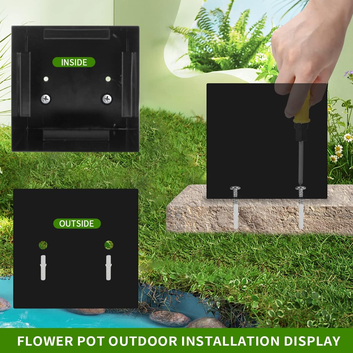 Steel Diversion Flower Pot Safe – Hidden Waterproof Lock Box for Outdoor & Indoor Use – Secret Stash Container for Cash, Keys, Jewelry, Valuables, and More