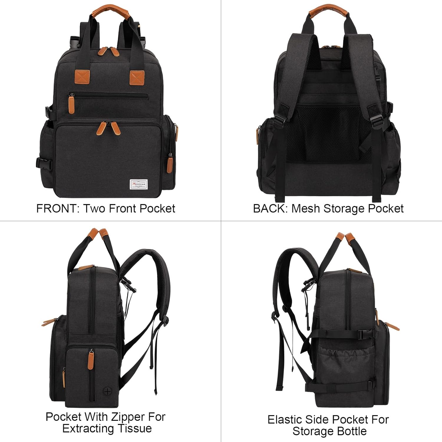 Dog Travel Bag, Airline Approved Backpack for Pet Accessories Organizer, Tote Weekend Bag with 2 Dog Food Storage Containers, 2 Collapsible Dog Bowls, 1 Pet Mat