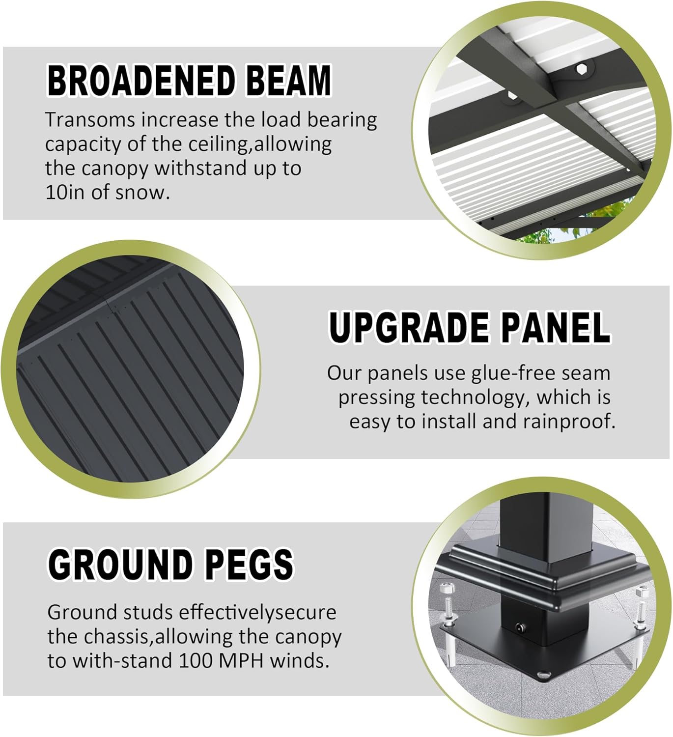 12x20x8.7 FT Heavy-Duty Metal Carport – Galvanized Steel Roof Car Shelter Garage for Car, Truck, Boat & Tractor | All-Weather Outdoor Canopy – Grey