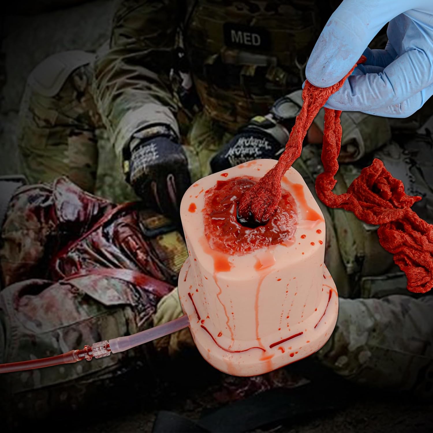 Gunshot Wound Packing Trainer Kit – Stop the Bleed & Bleed Control Training Kit for Medical Classes with Carrying Bag