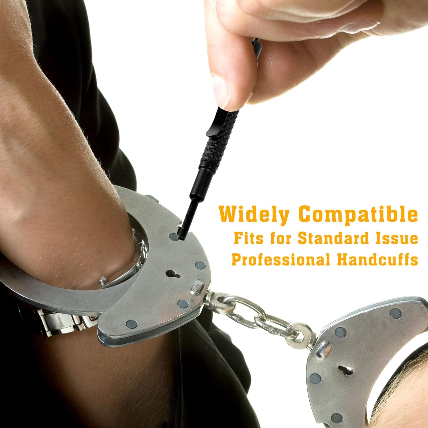 Pocket Universal Handcuff Key – Strong Polymer Finish Police Handcuff Keys with Clip for All Standard Handcuffs – 2 Pack