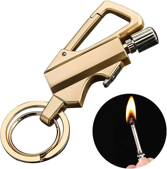 Reusable Waterproof Permanent Matchstick Fire Starter with Bottle Opener – Metal Keychain Lighter for Camping, Hiking, Survival, and Hunting