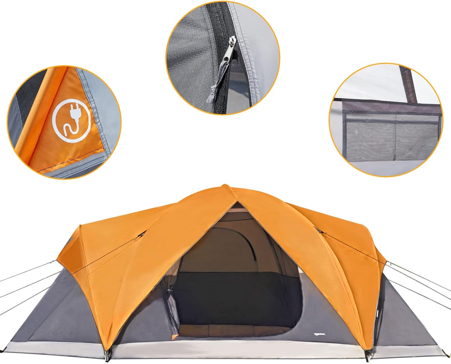 8 Person Camping Tent – Large Family Dome Tent with Rainfly | 3 Season, Waterproof, Easy Setup