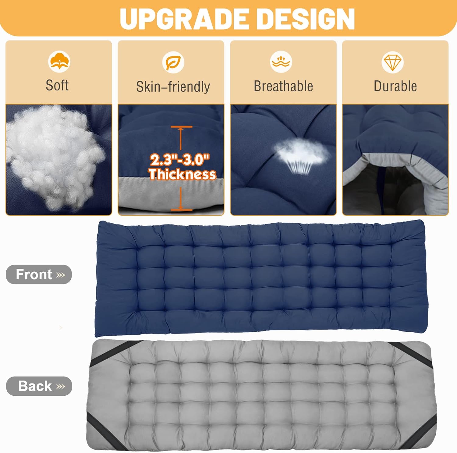 Folding Camping Cot with Mattress – 2 Pack, Heavy Duty Steel Frame, Portable Camp Bed for Adults