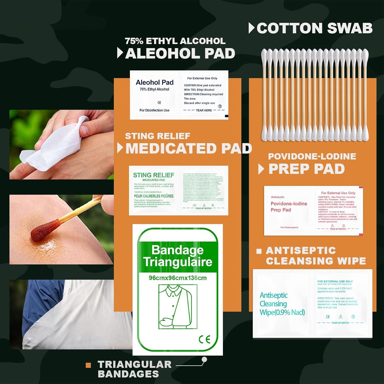 174-Piece Survival Kit with First Aid Supplies – Tactical IFAK Emergency Survival Gear with MOLLE System, Medical Supplies, and Essential Tools for Camping, Hunting, Hiking, Fishing, Car, and Outdoor Adventures