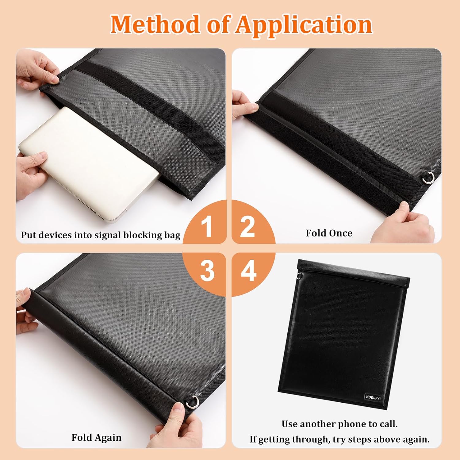 5-Pack EMP Proof Faraday Bags for Laptops, Tablets, Phones & Car Keys – Anti-Tracking Faraday Cage with Handle, Key Fob Protector for Security (5 pcs)