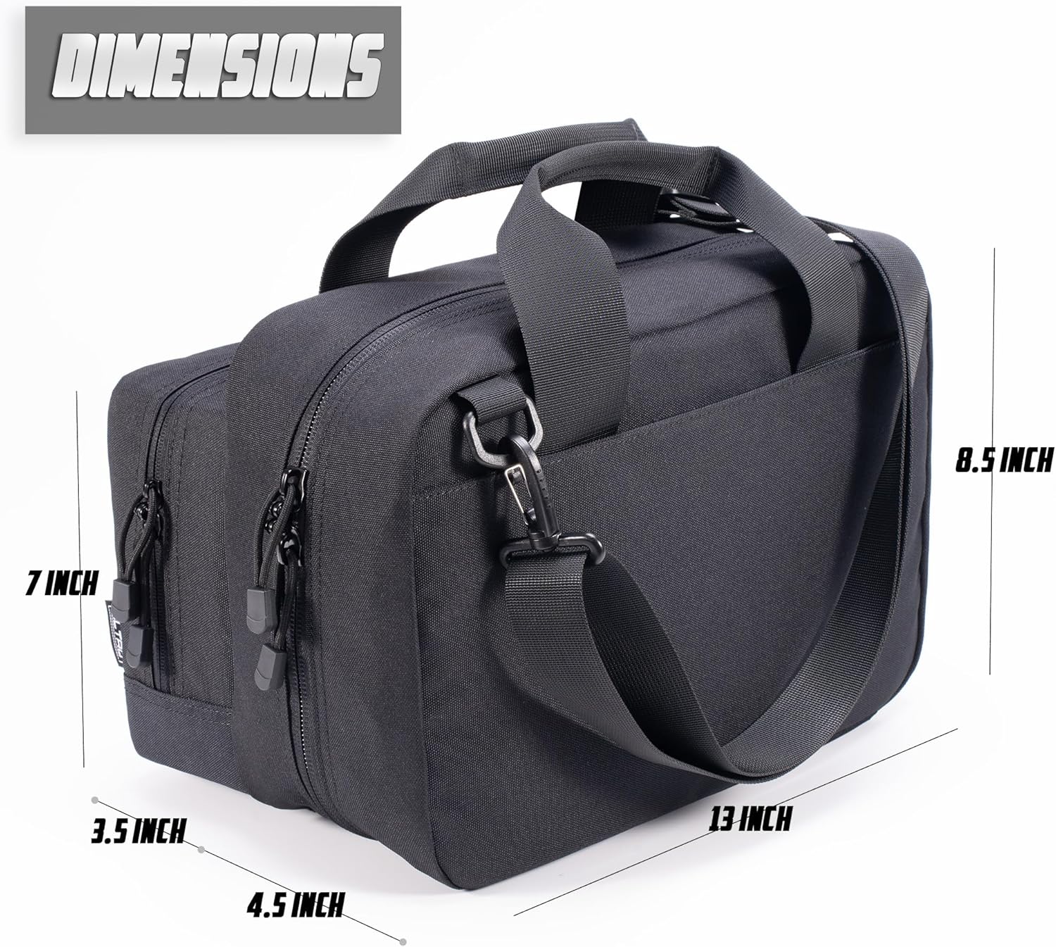 Tactical Soft Pistol Case – Compact Handgun Range Bag with 4 Holsters, Modular Storage, and Durable Design for Shooting, Hunting & Outdoor Use