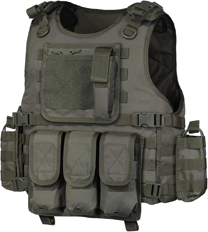 Adjustable Military Tactical Vest S-XXL – Durable 900D Nylon with Modular Pouches for Magazines, Maps, Flashlights, and Medic Supplies