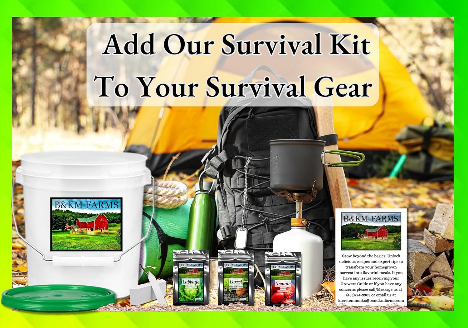 20,000+ Non-GMO Heirloom Survival Seeds – 5+ Year Emergency Food Supply | 30 Fruit & Vegetable Varieties for Long-Term Storage in Weatherproof Bucket