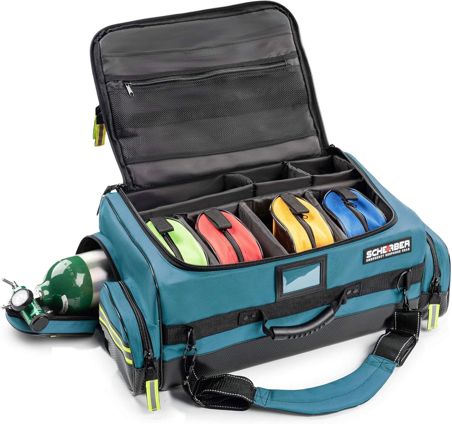 Fully-Stocked Premium First Responder Bag, HSA/FSA Approved, Large Pro EMT/EMS Trauma, Bleeding & Oxygen Medical Kit, CAT Tourniquet, HyFin Chest Seal & 250+ First Aid Supplies