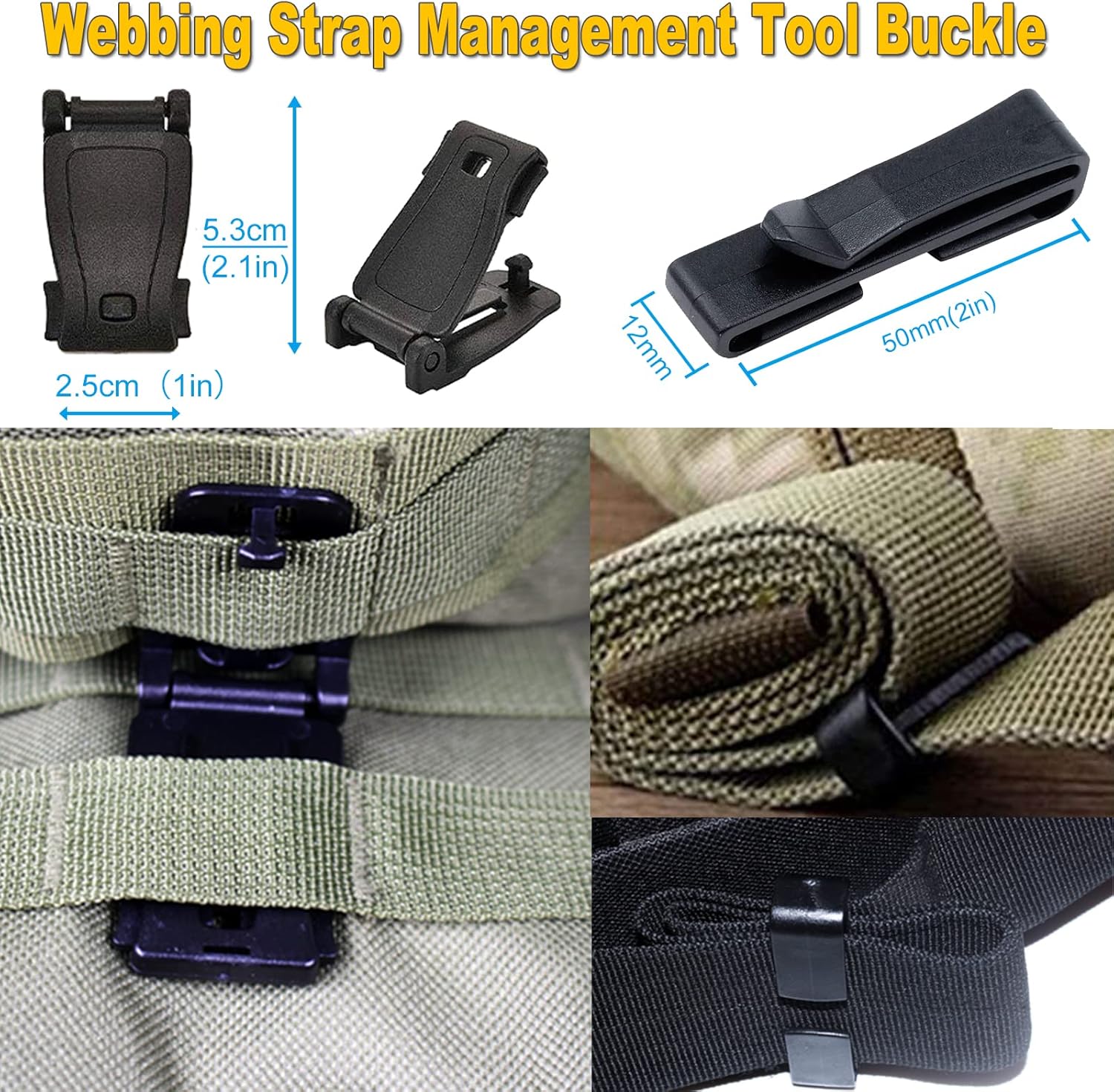 MOLLE Accessories Kit – Grimloc Clips, 360° D-Rings, Web Dominators, Strap Buckles & Key Holders