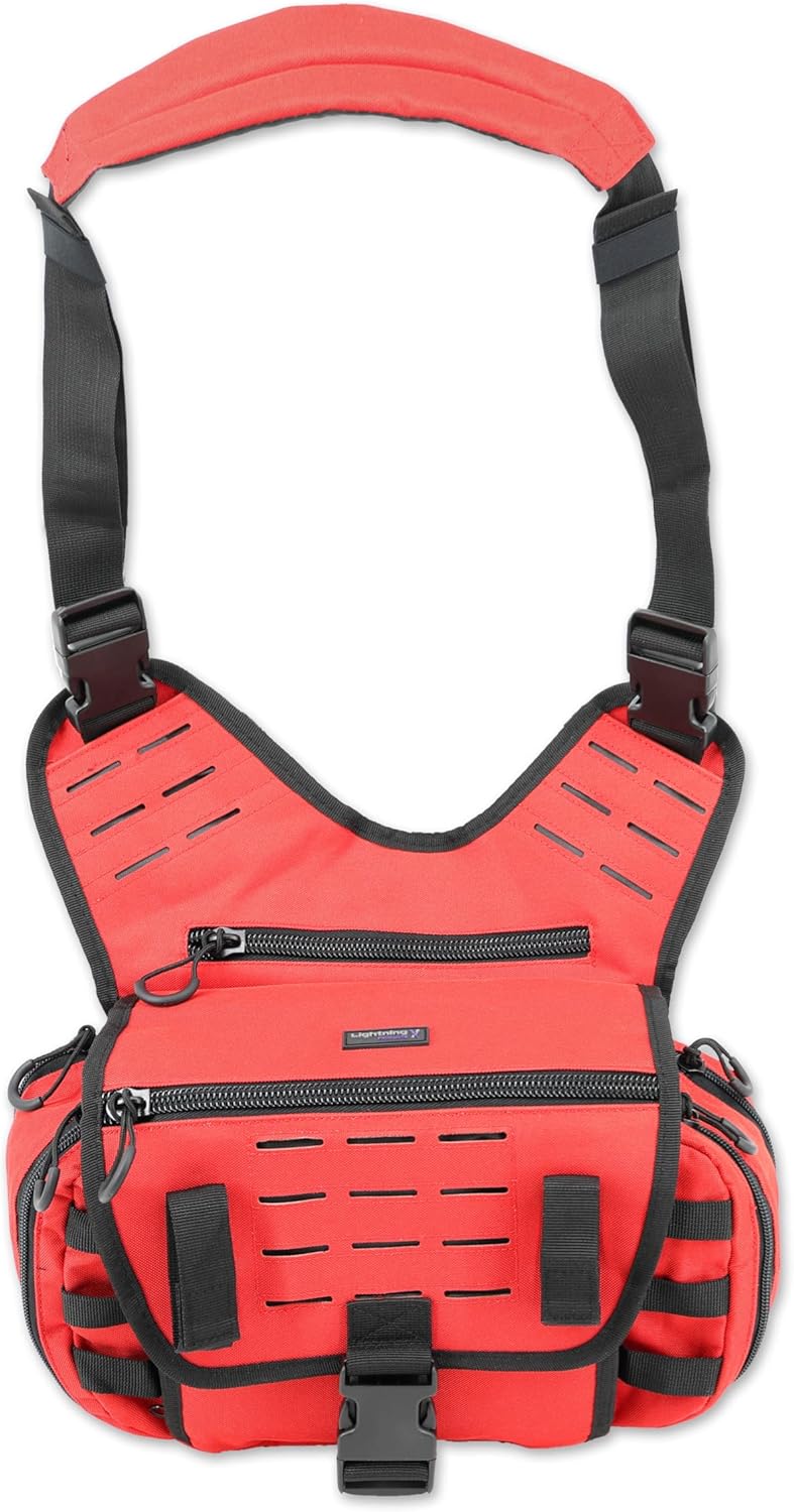 Tactical Medical Sling Pack – Fully Stocked First Aid Kit, 10 Compartments, MOLLE & Quick-Release Strap