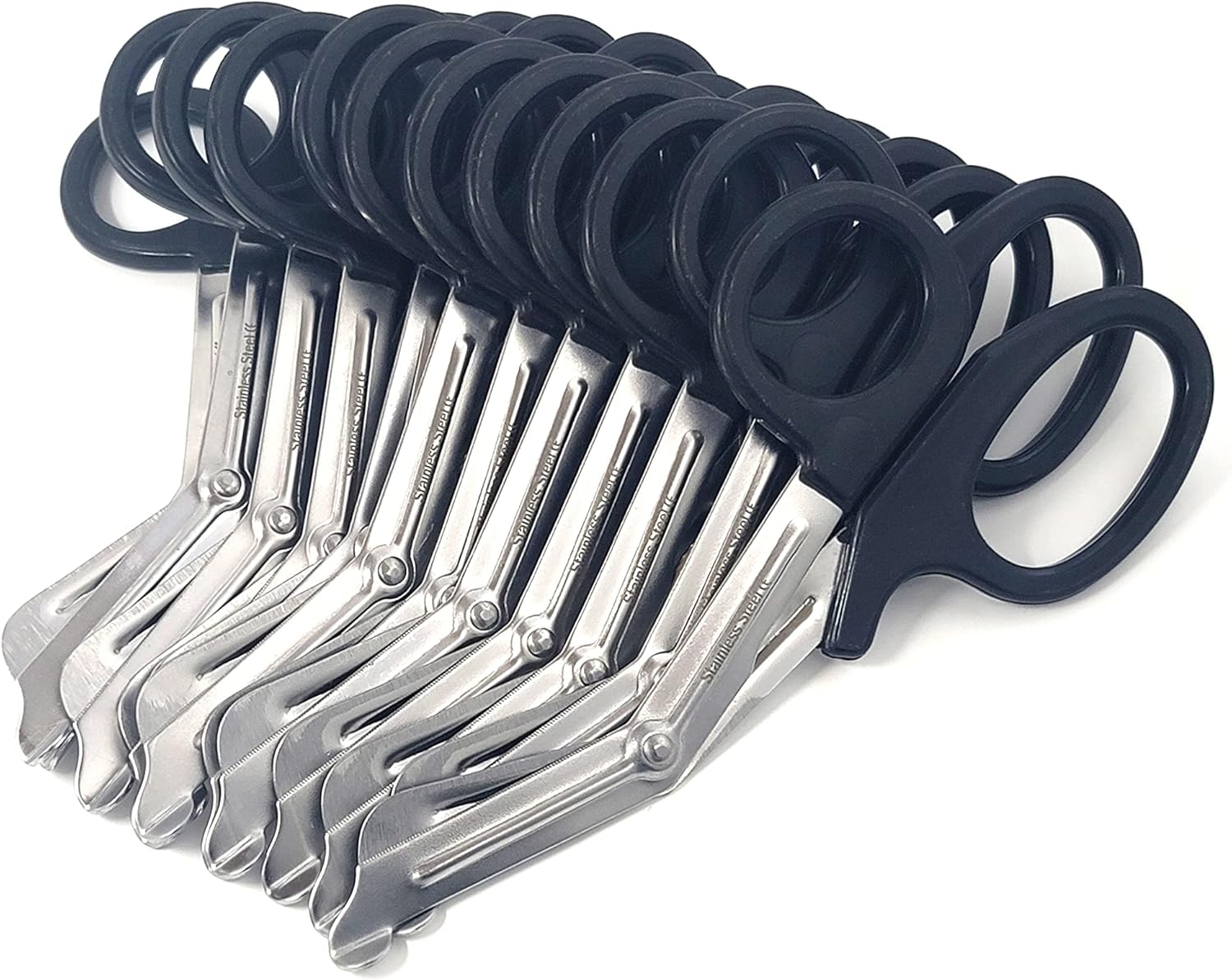 Set of 12 Trauma EMT Paramedic Shears – 7.25" Premium Stainless Steel Scissors for Nurses, Doctors, Firefighters & First Responders