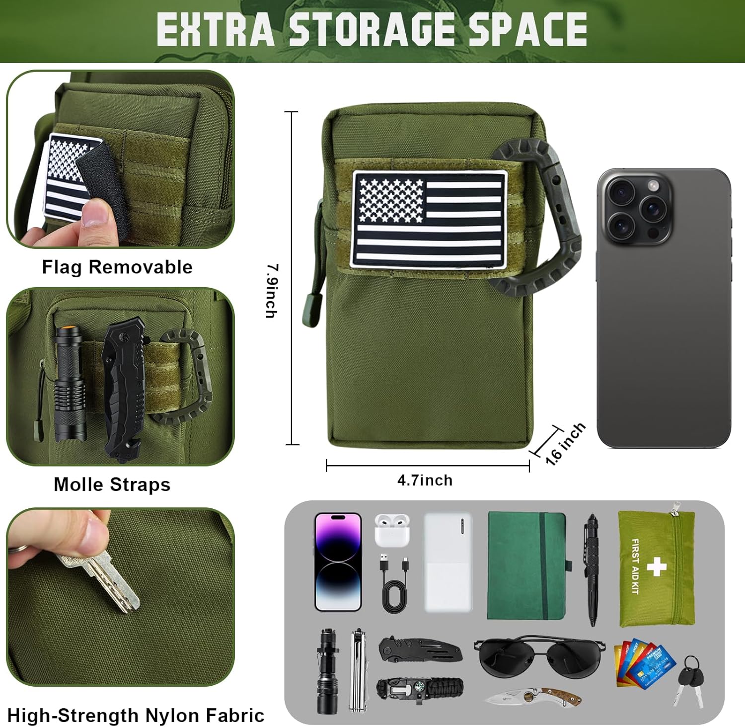 110L Extra Large Military Duffle Bag – Heavy-Duty Army Sea Bag with Backpack Straps for Camping, College Dorms, Travel, and Laundry