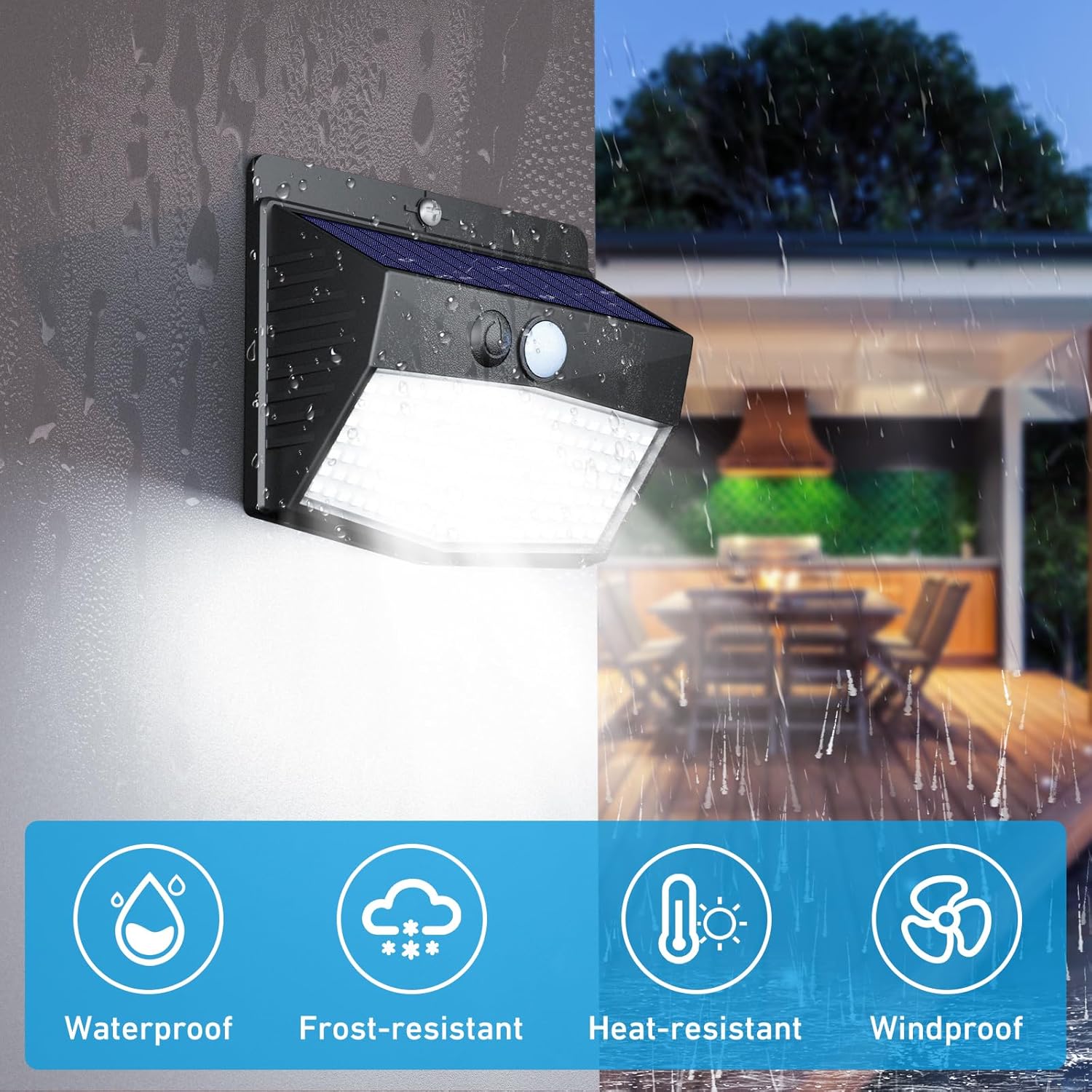 6 Pack Solar Outdoor Motion Sensor Security Lights – Waterproof, Solar-Powered Wall Lights with 3 Lighting Modes for Garden, Fence, Yard, Deck, Patio, and Home Security