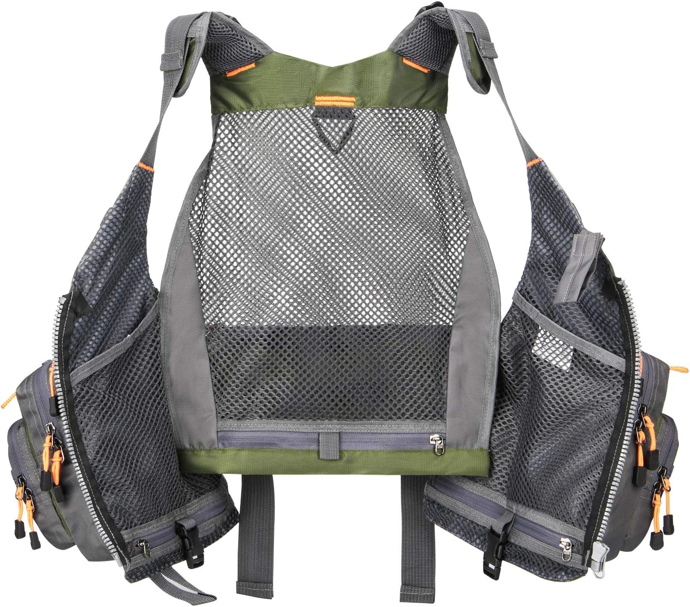 Fly Fishing Vest for Men Women, Comfortable Adjustable Fishing Vest with Multi-Pockets Reflective Stripes