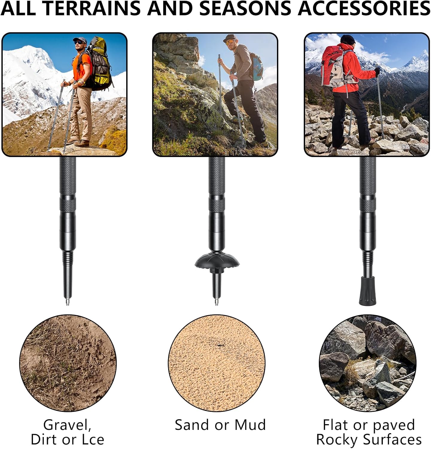 Lightweight Tactical Hiking Pole – Adjustable & Detachable Walking Stick for Men & Women – Collapsible Trekking Pole for Camping, Backpacking, or Outdoor Survival