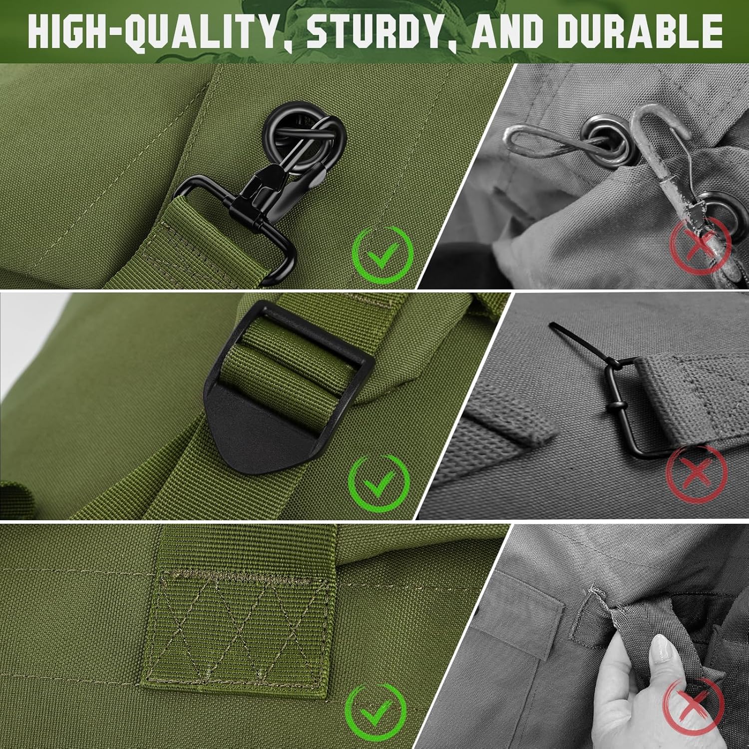 110L Extra Large Military Duffle Bag – Heavy-Duty Army Sea Bag with Backpack Straps for Camping, College Dorms, Travel, and Laundry