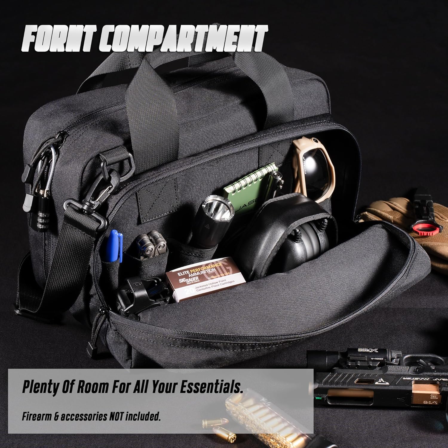 Tactical Soft Pistol Case – Compact Handgun Range Bag with 4 Holsters, Modular Storage, and Durable Design for Shooting, Hunting & Outdoor Use