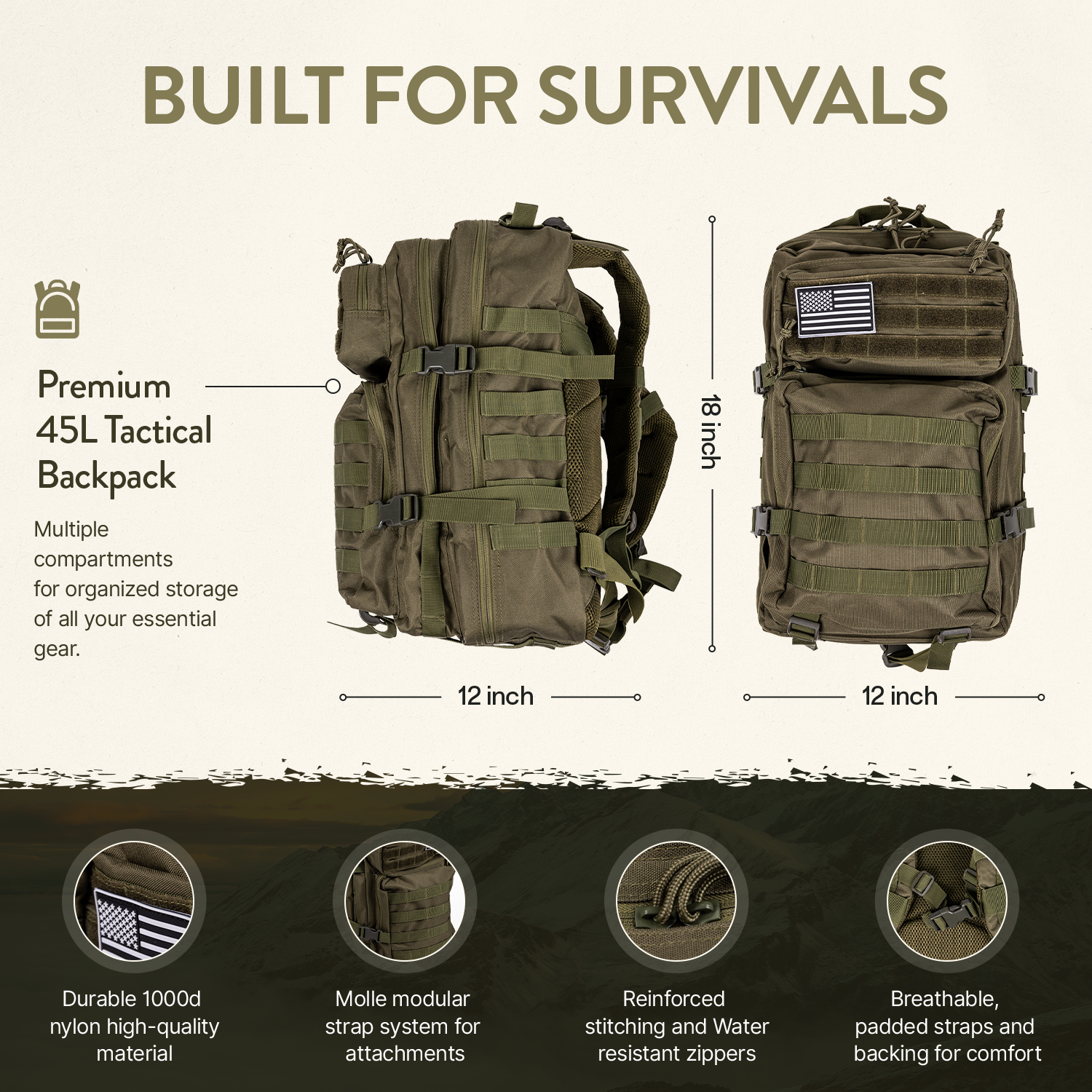 Complete 72 Hour Fully Loaded Bug Out Bag - Emergency Survival Kit - Get Home Bag - Go Bag Emergency Backpack