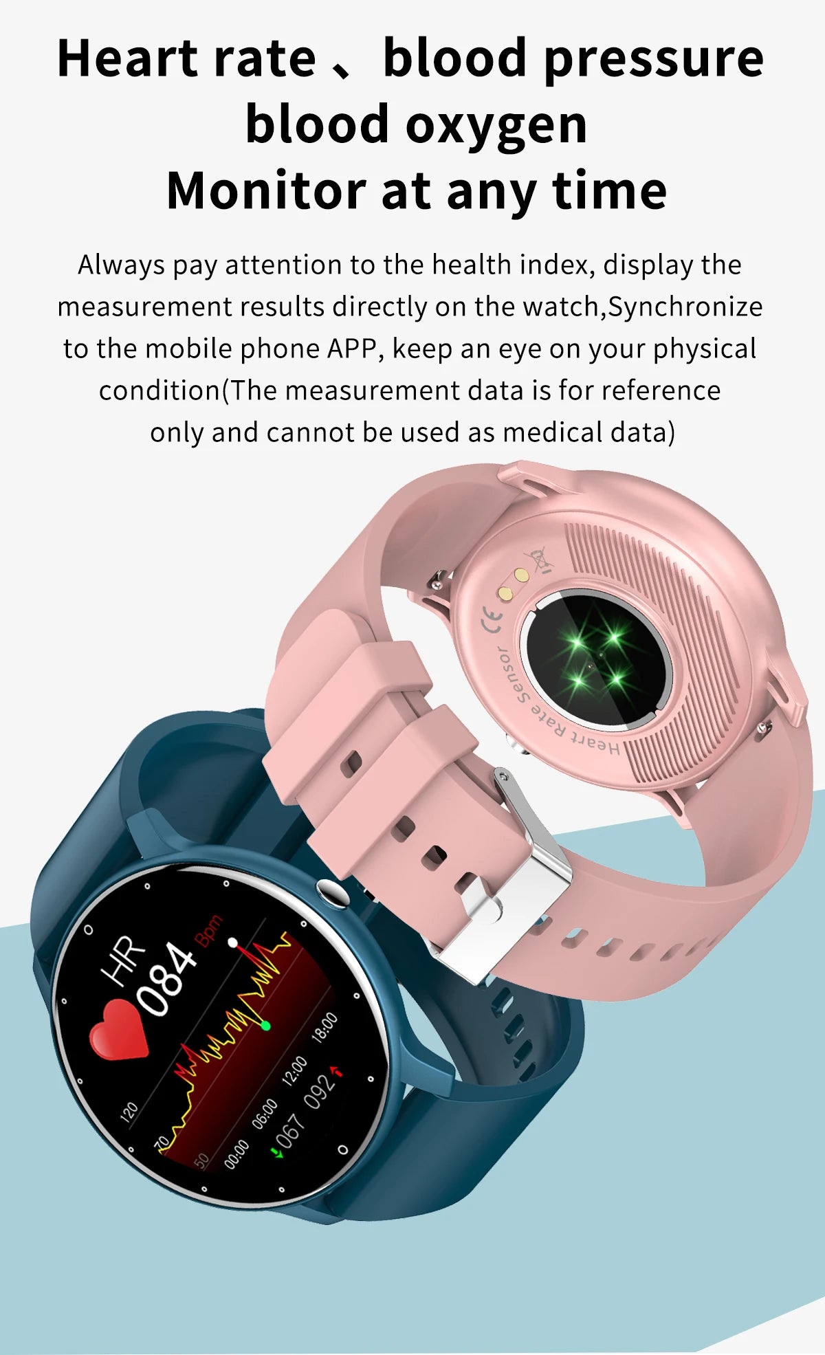 Smart Fitness Watch for Women & Men – Waterproof Sports Smartwatch with Heart Rate Monitor, Compatible with Xiaomi, Android & iOS