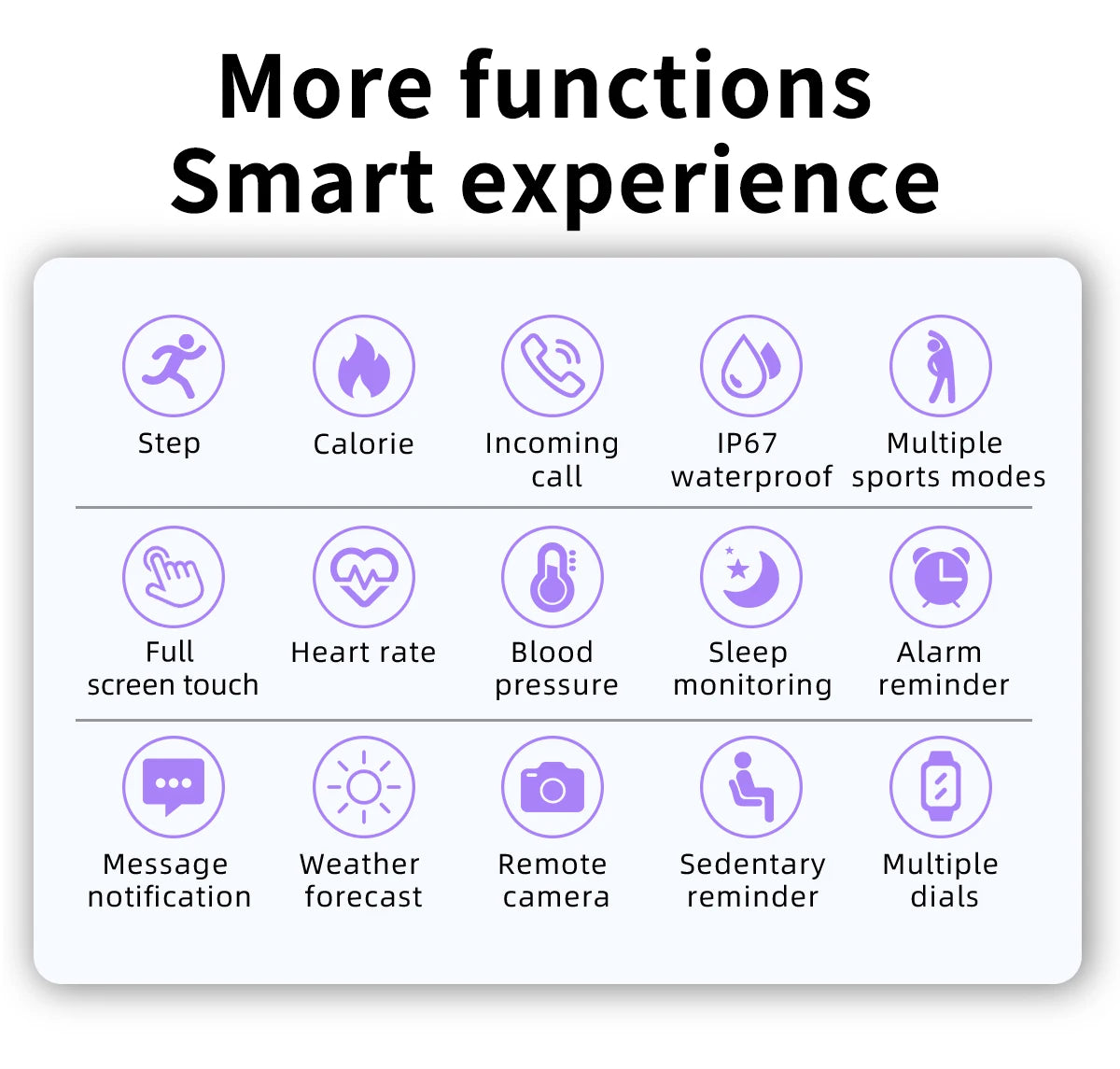 Smart Fitness Watch for Women & Men – Waterproof Sports Smartwatch with Heart Rate Monitor, Compatible with Xiaomi, Android & iOS