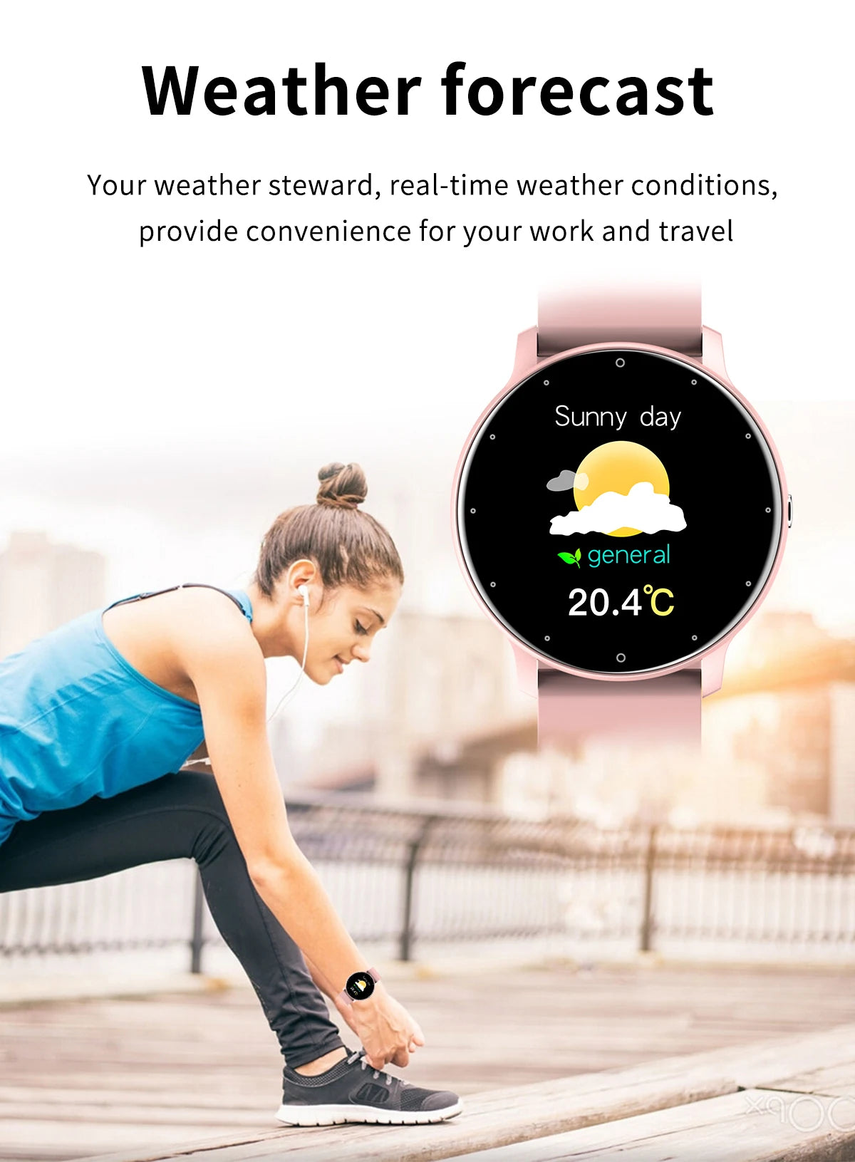 Smart Fitness Watch for Women & Men – Waterproof Sports Smartwatch with Heart Rate Monitor, Compatible with Xiaomi, Android & iOS