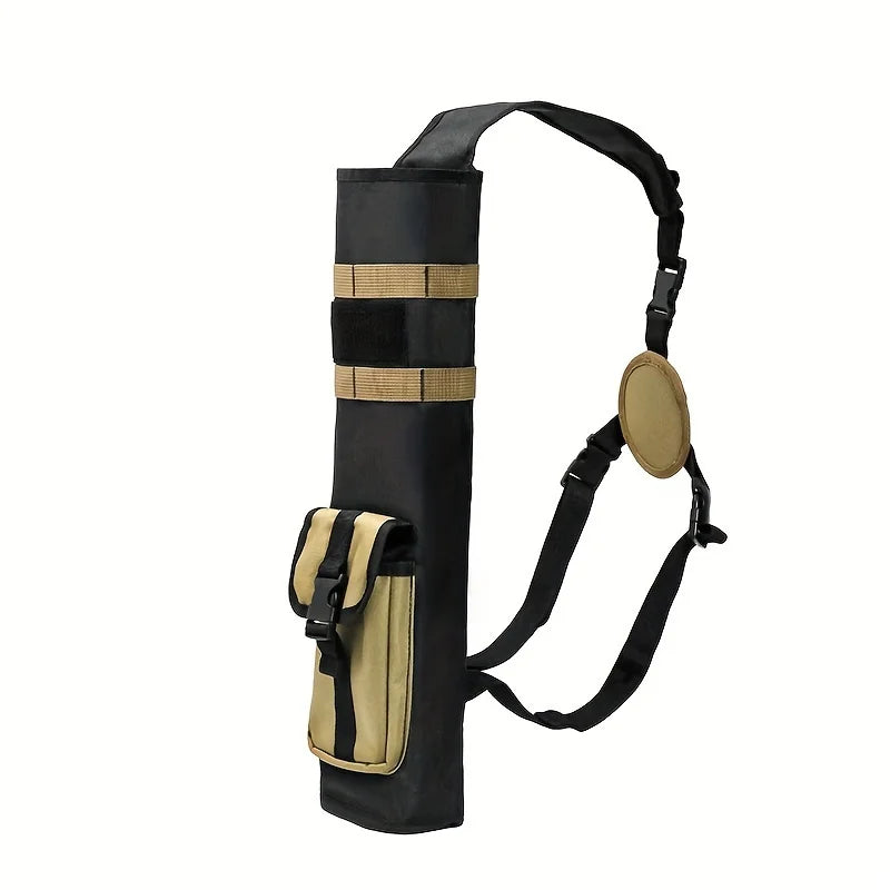 Lightweight Archery Back Arrow Quiver – Dual-Use Foldable Compact Hip Quiver with MOLLE System Pocket for Hunting and Target Shooting