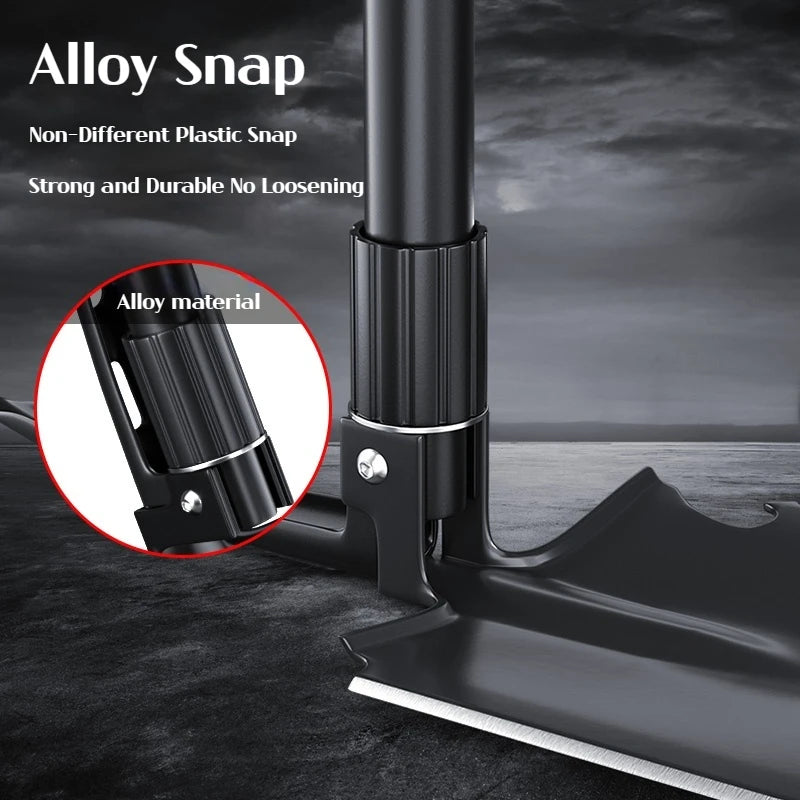 Multifunctional Folding Survival Shovel – Heavy-Duty Carbon Steel Tactical Entrenching Tool with Pickaxe, Saw, and Bottle Opener for Camping, Hiking, Off-Road, and Emergency Use