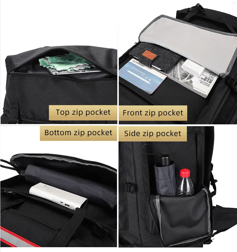 130L Large Hiking Camping Backpack – Tactical MOLLE Travel Rucksack for Men | Waterproof Trekking Outdoor Sports Pack