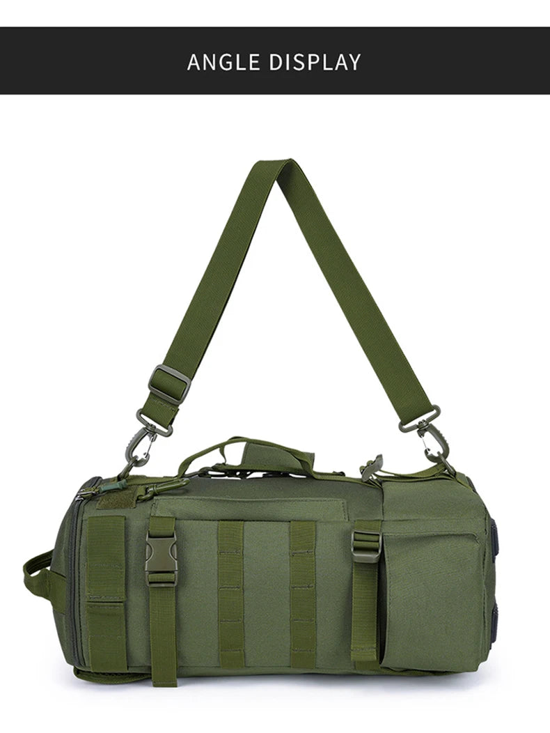 Multifunctional Fishing Tackle Backpack with Rod Holders – Heavy-Duty Molle Storage Bag for Fishing Gear, Camping, Hiking & Outdoor Sports