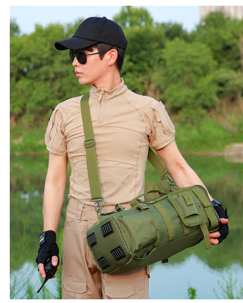 Multifunctional Fishing Tackle Backpack with Rod Holders – Heavy-Duty Molle Storage Bag for Fishing Gear, Camping, Hiking & Outdoor Sports