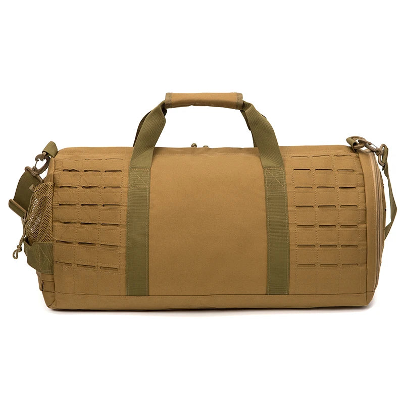 Tactical Military Duffle Bag – 40L Heavy-Duty Gym, Travel, and Outdoor Gear Bag with MOLLE System, Water-Resistant 900D Polyester, Multiple Carry Options, and Customizable Velcro Panel