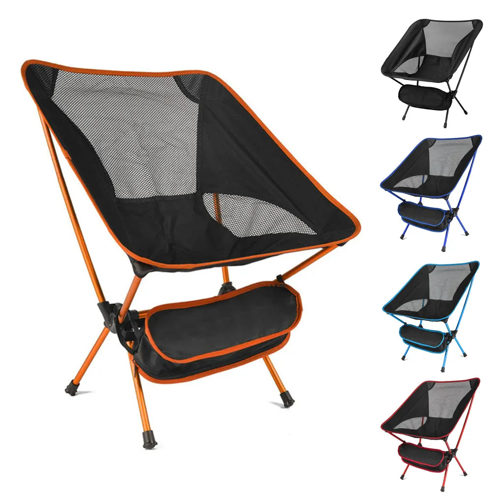 Ultra-Lightweight Portable Aluminum Folding Chair – Compact, Durable, and Ergonomic Camping Chair for Hiking, Backpacking, Travel & Outdoor Adventures (Supports 350 lbs)