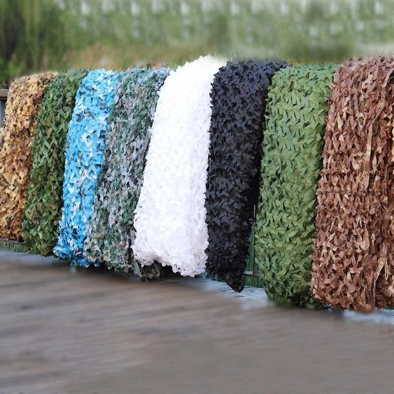 Military Camouflage Net – Hunting, Tactical, Garden, Gazebo, Car Awning | Available in White, Green, Black, Jungle, and Desert Colors