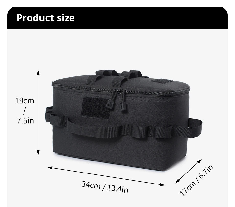 Large Capacity Outdoor Camping Gas Tank Storage Bag – Durable Ground Nail Tool Bag for Gas Canister, Picnic Cookware, and Camping Utensils Kit