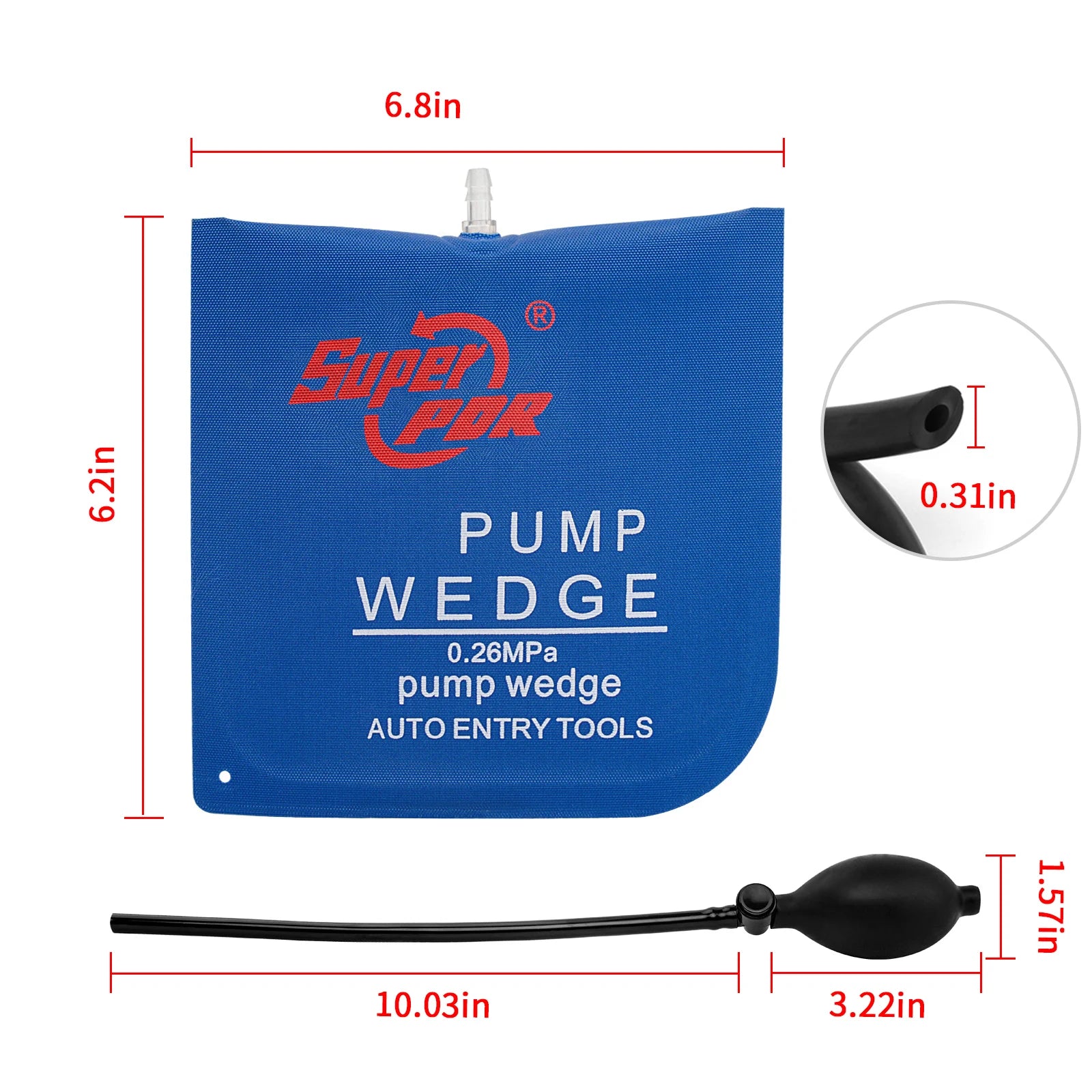 PDR Air Wedge Auto Entry Tool – Car Door Unlocking Tool for Locksmiths, Pump Wedge Lock Opening Tool Kit for Vehicle Entry