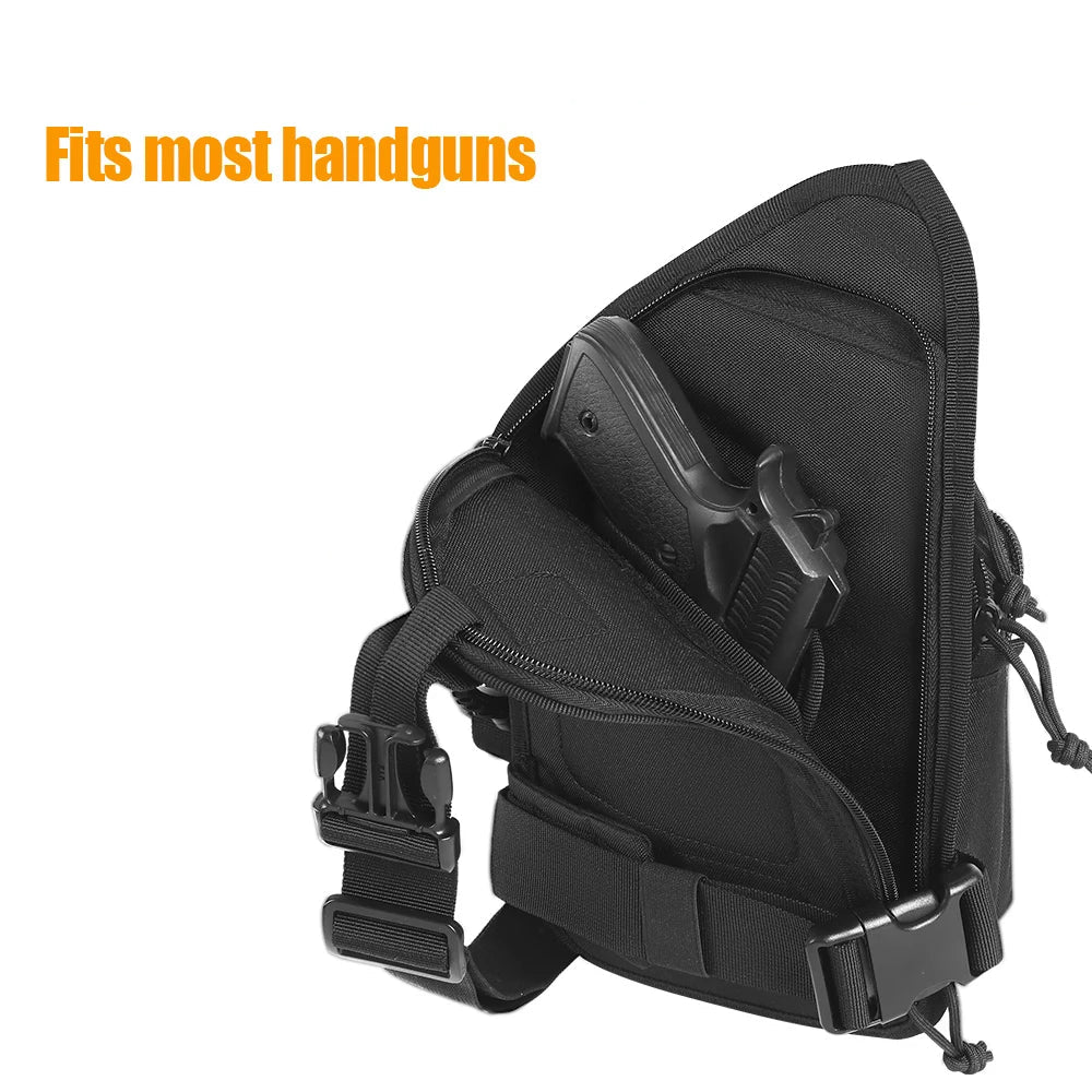 Tactical Gun Bag Concealed Gun Shoulder Bag Chest Bag Crossbody Bag for Pistol Handgun Airsoft Hunting Bag Backpack