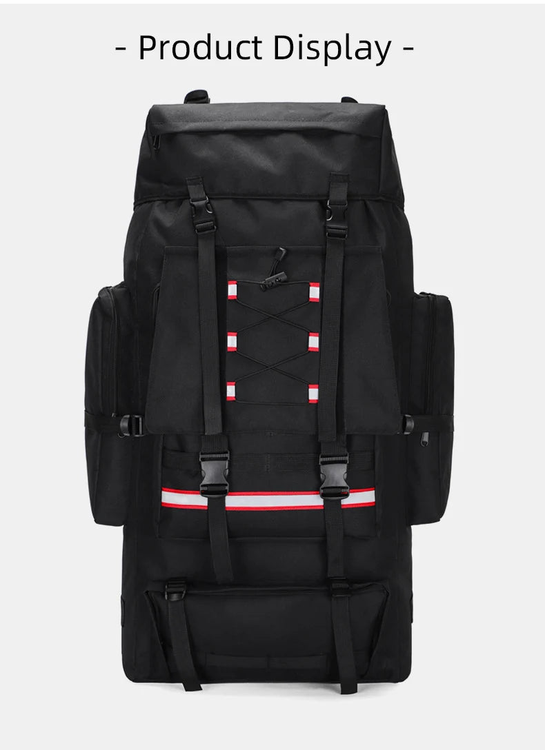 130L Large Hiking Camping Backpack – Tactical MOLLE Travel Rucksack for Men | Waterproof Trekking Outdoor Sports Pack