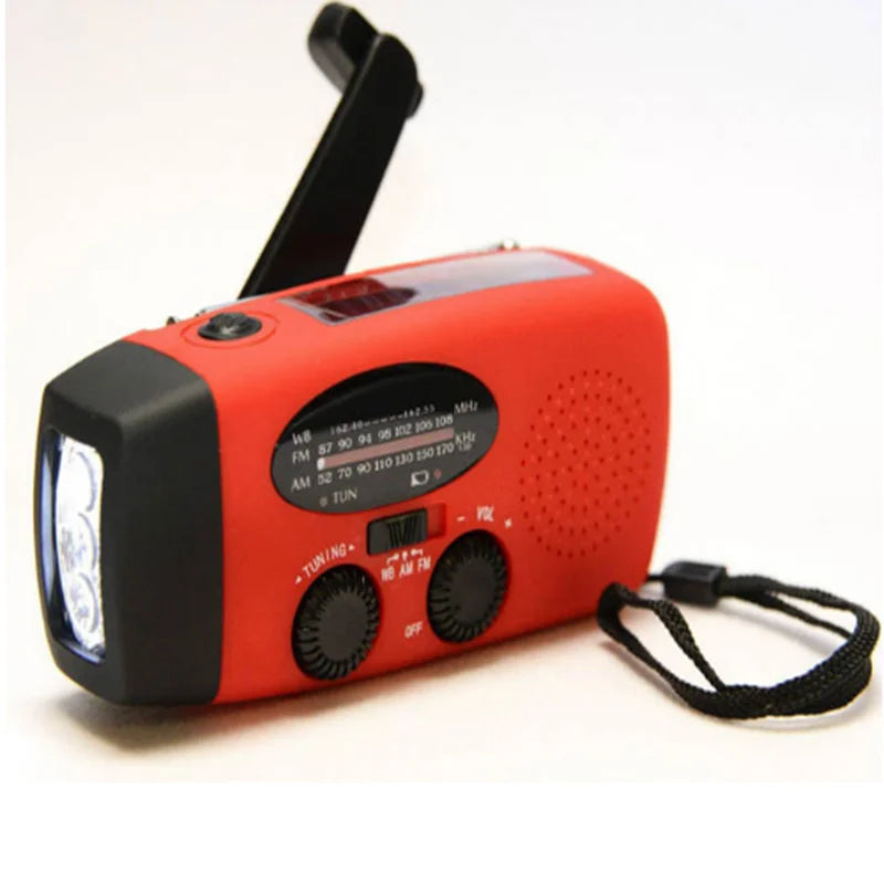 Hand Crank Multifunctional Solar Radio USB Charging Flashlight Power Bank